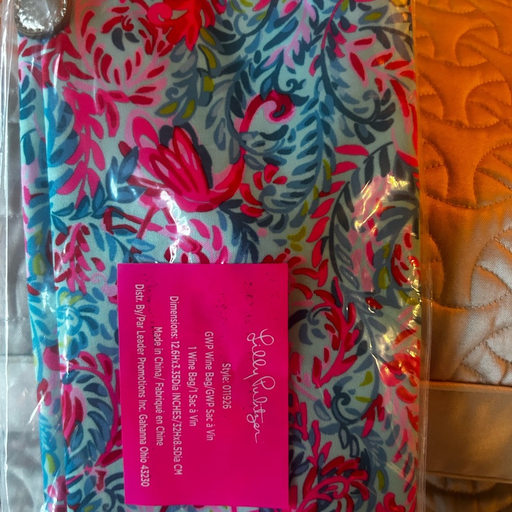 Lilly Pulitzer Floral Print Wine Bag